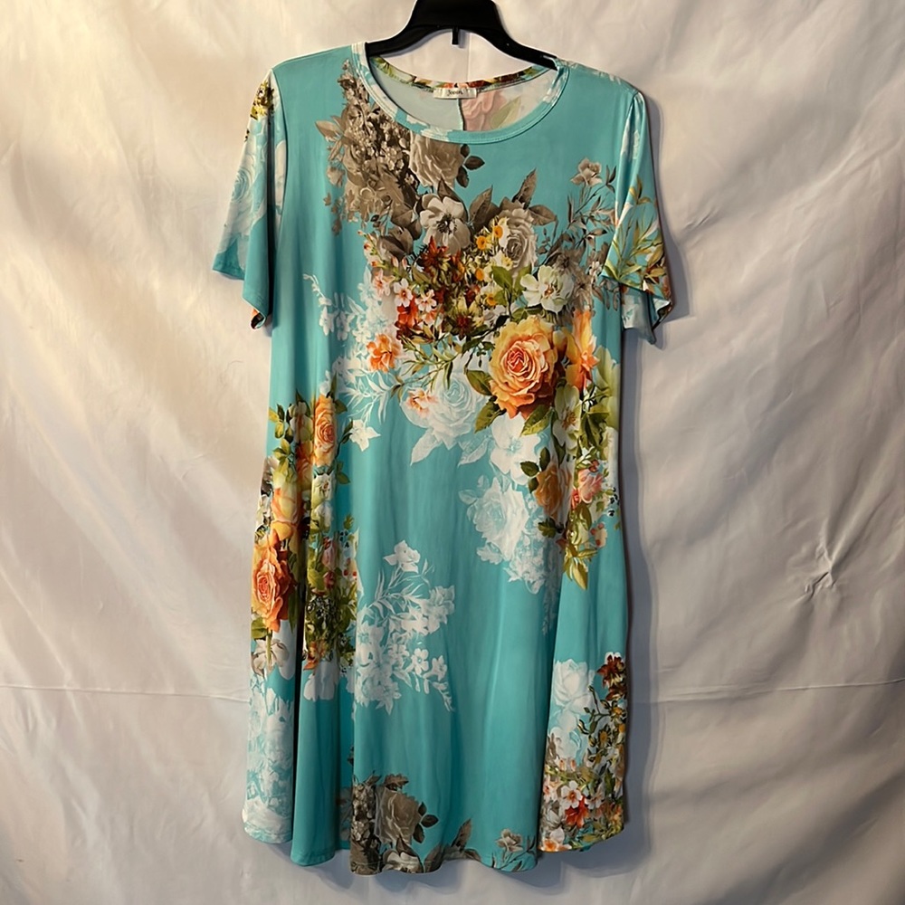 Jodifl Short Sleeve Floral Dress Size M